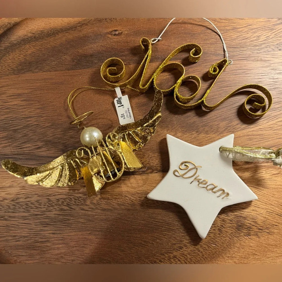 Pier 1 Other - Pier 1 Angel, Noel & Star Ornaments • Metal & Ceramic